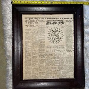 OLD ART-PAGES BOSTON GLOBE-FRIDAY MAY 31, 1935-FIRST LEGALIZED BETTING ON HORSES